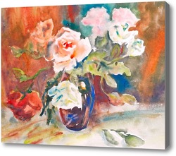 Купить картину Розы в вазе