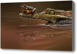 Купить картину Крокодил и лягушка