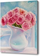 Картина Розы в вазе 