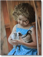 Картина Девочка с птицами