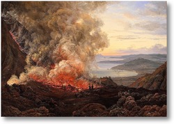 Картина Извержение Вулкана Везувий, 1821