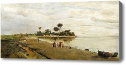 Картина Элегантный фигуры на берегу