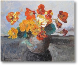 Картина Натюрморт с оранжевыми цветами