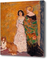 Картина Две женщины и собака, 1912