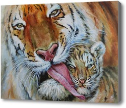 Картина Тигрица с тигренком