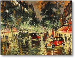 Картина Ночная дорога в Париже