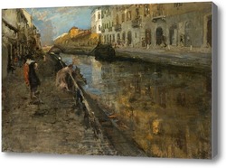 Картина Прогуливаясь вдоль канала. Милан