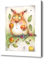 Картина Кот с яблоками