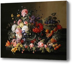 Картина Натюрморт Цветы и фрукты