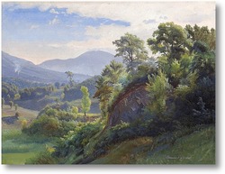 Картина Вид на лес Серпантара.Олевано Романо