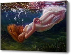 Картина Девушка под водой