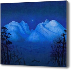 Картина Зимняя ночь в горах