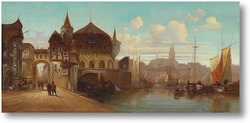 Картина Портовый город