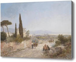 Картина Широкий пейзаж с видом на Флоренцию