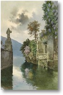 Картина каменные ступени к озеру