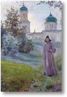 Купить картину Монастырь в Звенигороде 