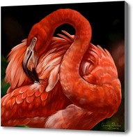 Картина Розовфй фламинго