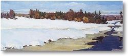 Картина Река под снегом 