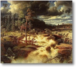 Картина Водопад в Смоланд