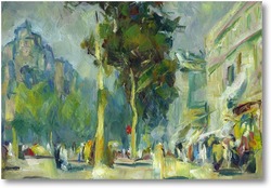 Картина С. Герасимов Улица в Париже 1956 (авторская копия)