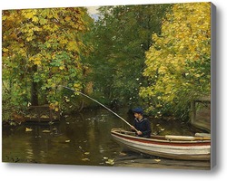 Картина Мальчик на рыбалке