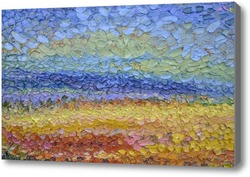 Картина Пшеничное поле и море