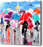 Купить картину Под зонтами