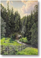 Картина Солнечно лесной ручей