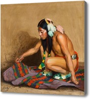 Картина Индеец исследующий Одеяло