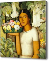 Картина Женщина с цветами