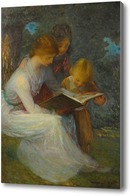 Картина Дети за книгой 