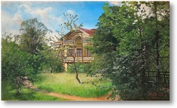 Картина Дом в зеленом саду