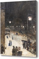 Картина Берлинская улица ночью, 1889