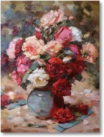 Картина Розы в кувшине