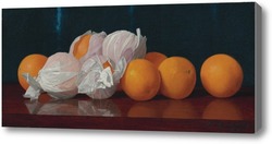 Картина Завернутые апельсины на столешнице