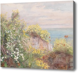 Картина Цветы на берегу моря