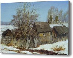 Картина Этюд с домиками