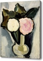 Купить картину Белые и розовые цветы в вазе 