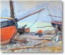 Картина Лодки на пляже, 1885