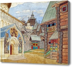 Картина Русская деревня