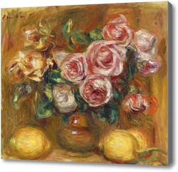 Картина Натюрморт с розами и лимонами