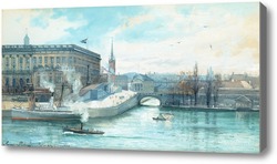Картина Стокгольмский замок и Норрбро
