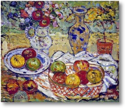 Картина Натюрморт с яблоками и вазой