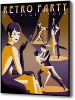 Картина Афиша танцевальной вечеринки в стиле Арт Деко