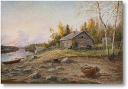 Картина Лодки на берегу