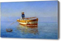 Картина Рыбак на лодке, Проссалентис Эмилиос