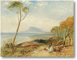 Картина Острова Мария из порта Литл Суон.Тасмания