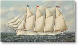 Картина Четыре мачтовый корабль