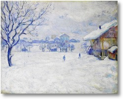 Картина В Межеве зима 