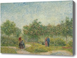 Картина Сад на Монмартре с влюбленными парами